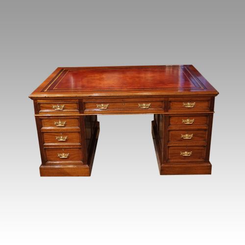 Edwardian Mahogany Partners Desk