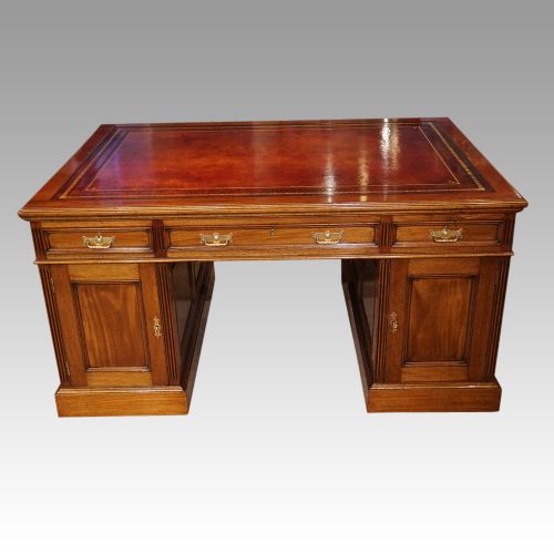 fig 1. Edwardian mahogany partners desk