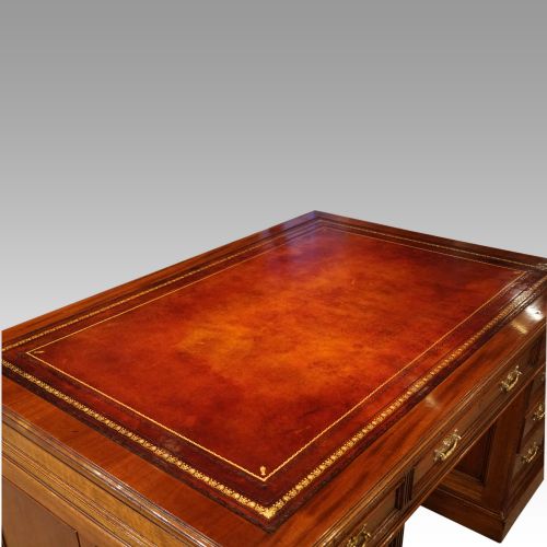 fig 2. Edwardian mahogany partners desk