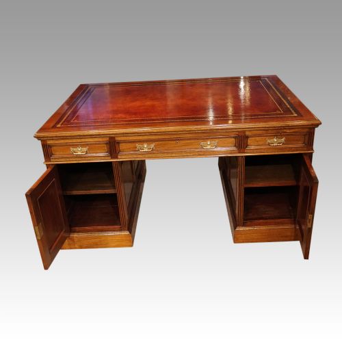 fig 4. Edwardian mahogany partners desk