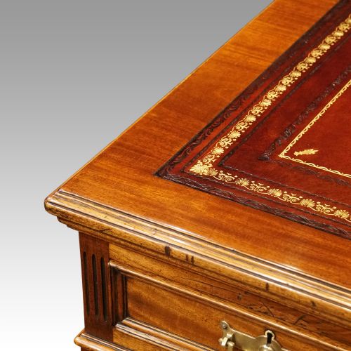 fig 5. Edwardian mahogany partners desk