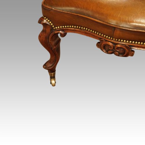 fig 1. Large Victorian leather stool