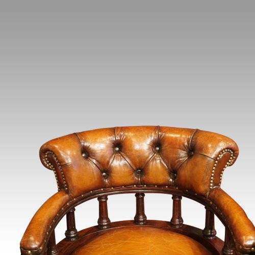 fig 1. Pair of Victorian leather desk chairs