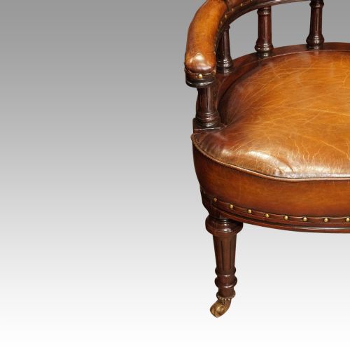 fig 2. Pair of Victorian leather desk chairs