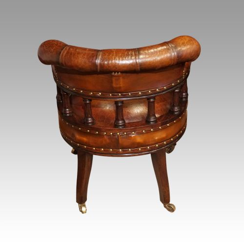 fig 3. Pair of Victorian leather desk chairs