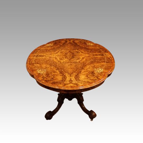 fig 1. Victorian inlaid walnut loo table