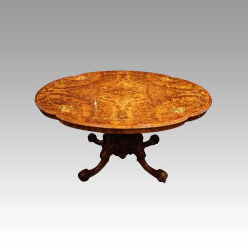 fig 5. Victorian inlaid walnut loo table