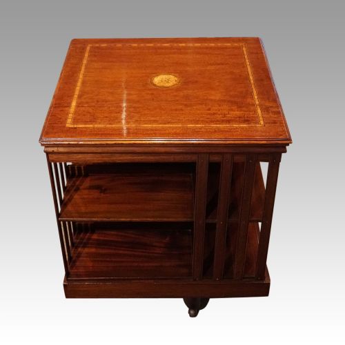 fig 2. Edwardian inlaid revolving bookcase