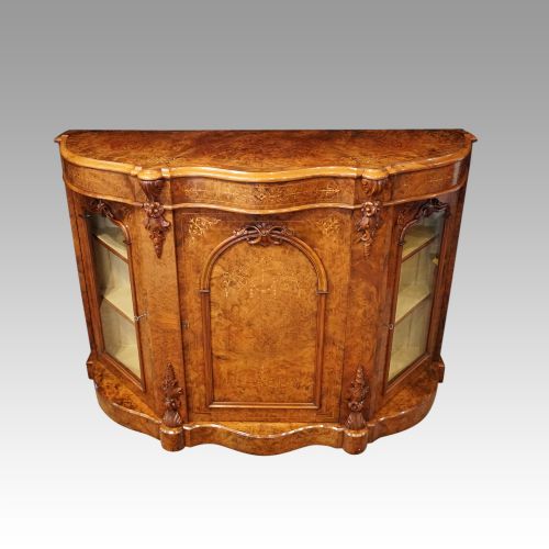 Victorian Inlaid Walnut Side Cabinet
