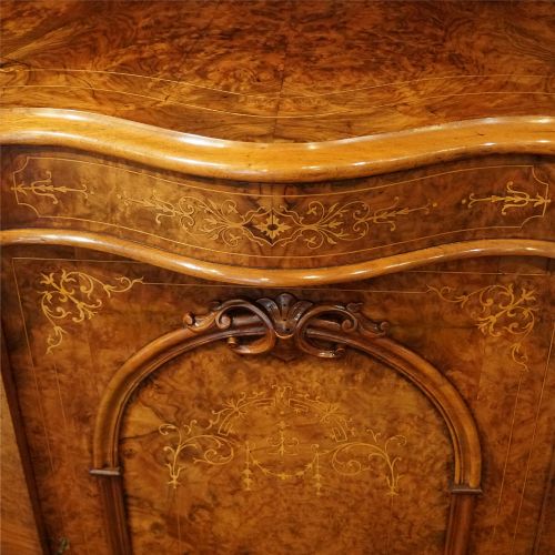 fig 1. Victorian inlaid walnut side cabinet
