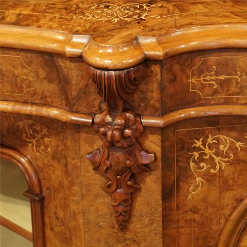 fig 2. Victorian inlaid walnut side cabinet
