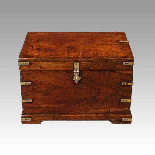 Victorian Small Brass Bound Campaign Chest