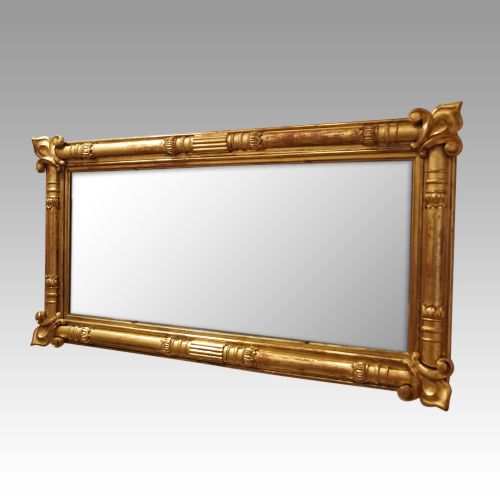 Antique 19thc. Gilt 3 Plate Mirror