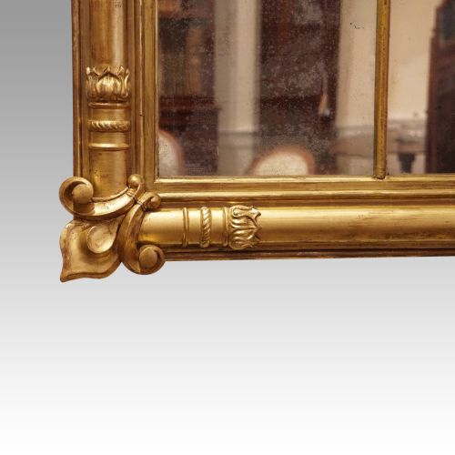 fig 1. Antique 19thc. gilt 3 plate mirror