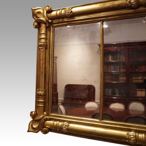 fig 2. Antique 19thc. gilt 3 plate mirror