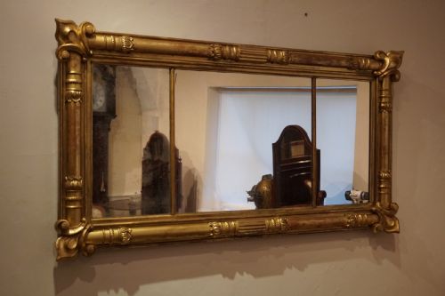 fig 5. Antique 19thc. gilt 3 plate mirror