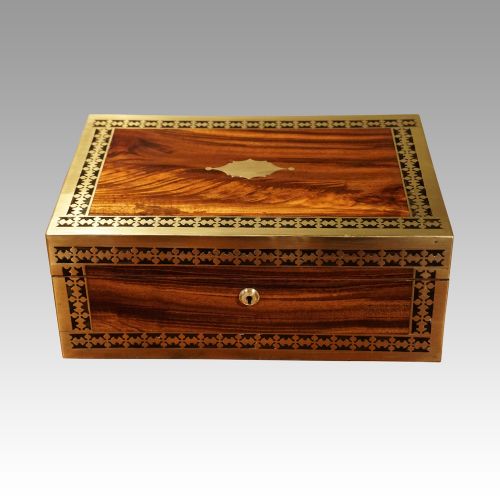 fig 4. Antique rosewood cut brass box