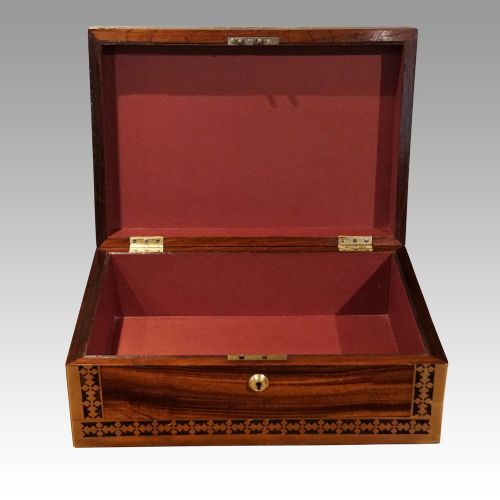 fig 1. Antique rosewood cut brass box
