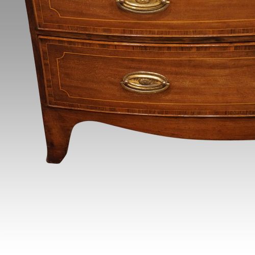 fig 1. Regency inlaid bow fronted chest