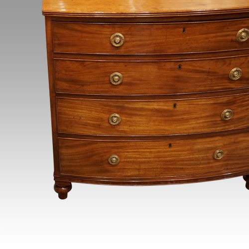 fig 1. Georgian mahogany bow-fronted chest