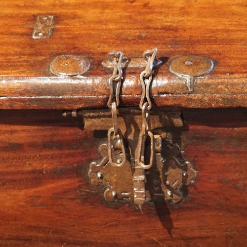 fig 1. Antique merchant trunk