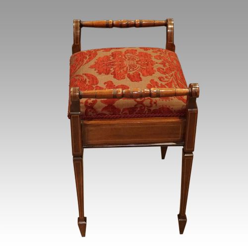 fig 2. Edwardian inlaid piano stool