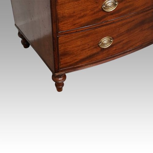 fig 4. Regency mahogany bow fronted chest