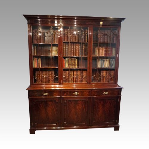 Edwardian Mahogany Library Bookcase