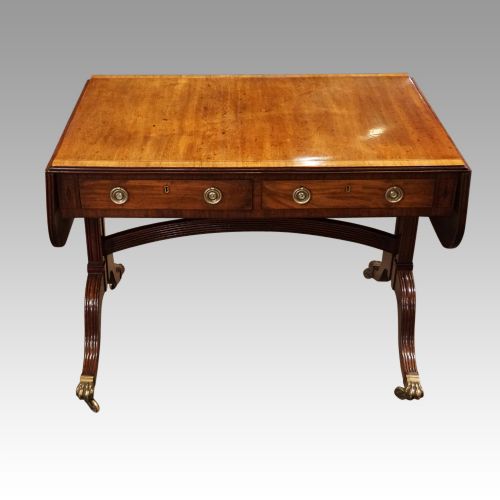 Regency Mahogany Inlaid Sofa Table