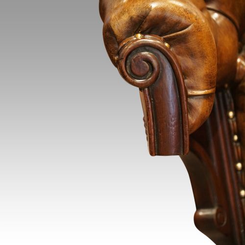 fig 1. Victorian leather revolving desk chair