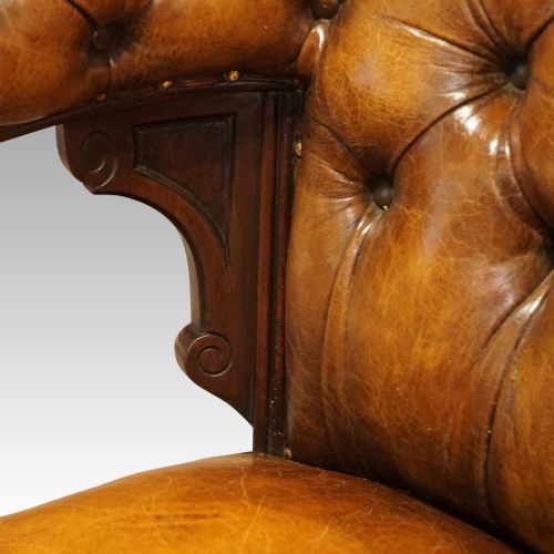 fig 2. Victorian leather revolving desk chair