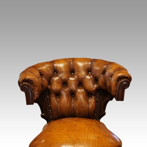 fig 4. Victorian leather revolving desk chair