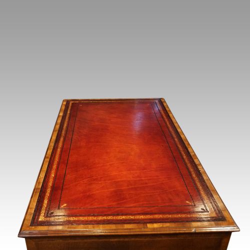 fig 1. Walnut pedestal desk by Waring and Gillow
