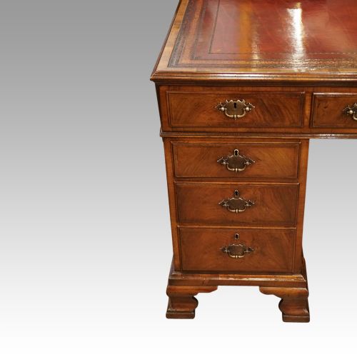 fig 4. Walnut pedestal desk by Waring and Gillow