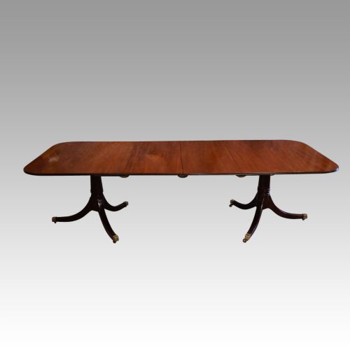 fig 7. George V mahogany twin pillar dining table