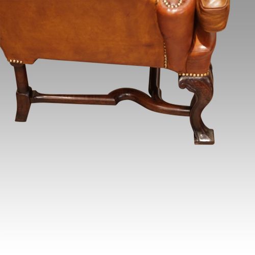 fig 1. Pair of Georgian style leather wing chairs