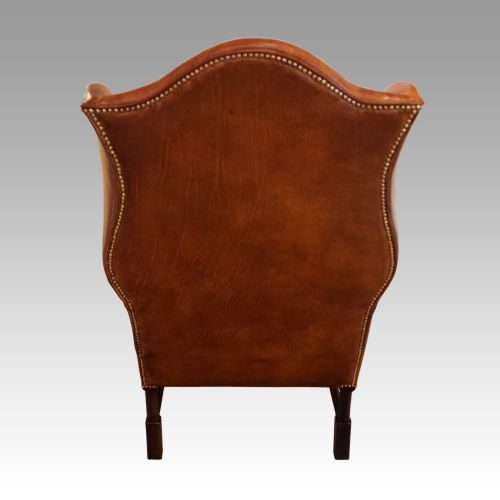 fig 6. Pair of Georgian style leather wing chairs