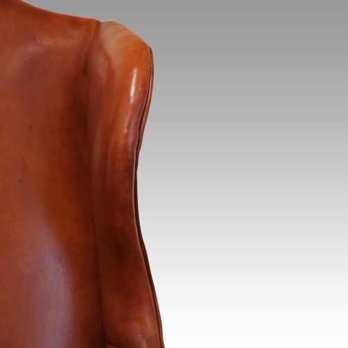 fig 8. Pair of Georgian style leather wing chairs