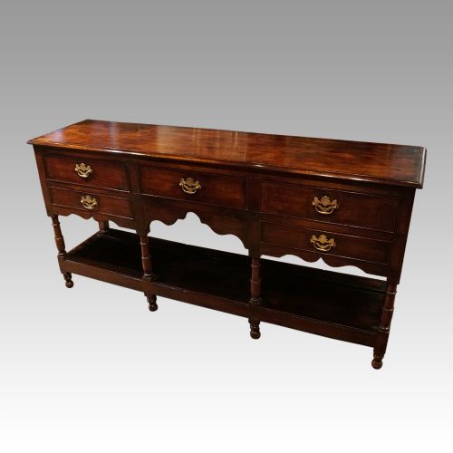 fig 1. Antique potboard oak dresser base