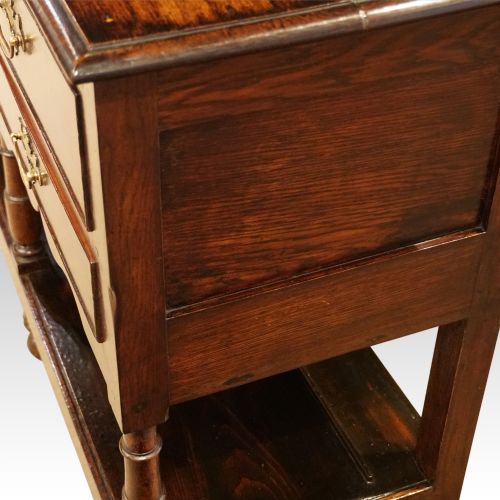 fig 6. Antique potboard oak dresser base