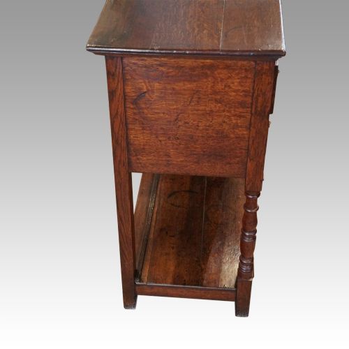 fig 4. Antique oak potboard dresser base