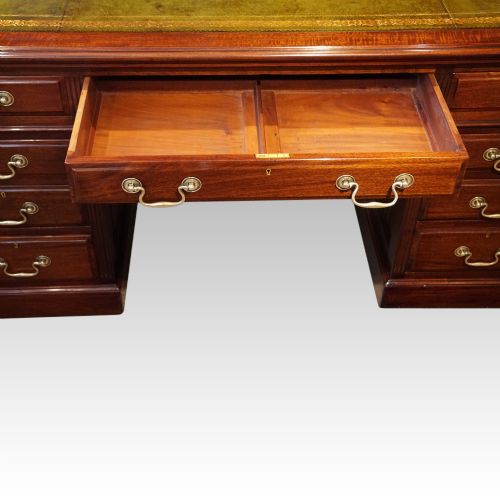 fig 2. Edwardian mahogany large pedestal desk