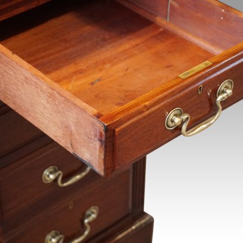 fig 3. Edwardian mahogany large pedestal desk