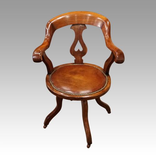 Victorian Mahogany Revolving Desk Chair