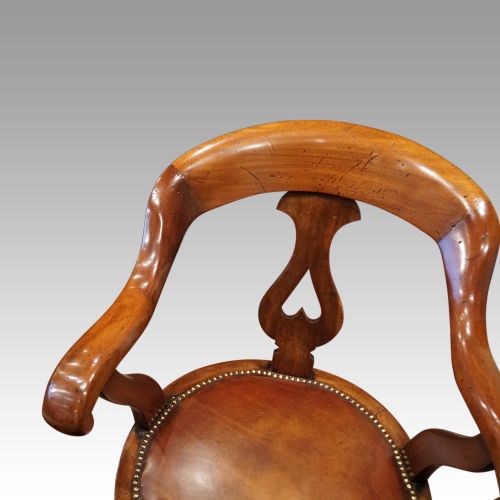 fig 3. Victorian mahogany revolving desk chair
