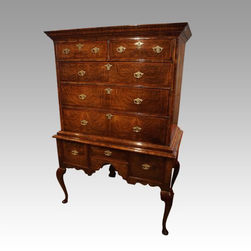George I Walnut Chest on Stand
