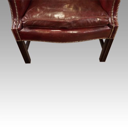 fig 5. Pair of George VI leather wing chairs