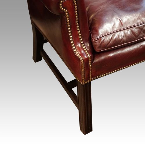 fig 6. Pair of George VI leather wing chairs