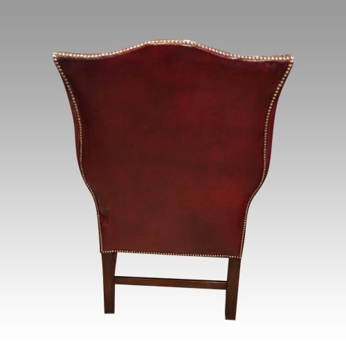 fig 7. Pair of George VI leather wing chairs