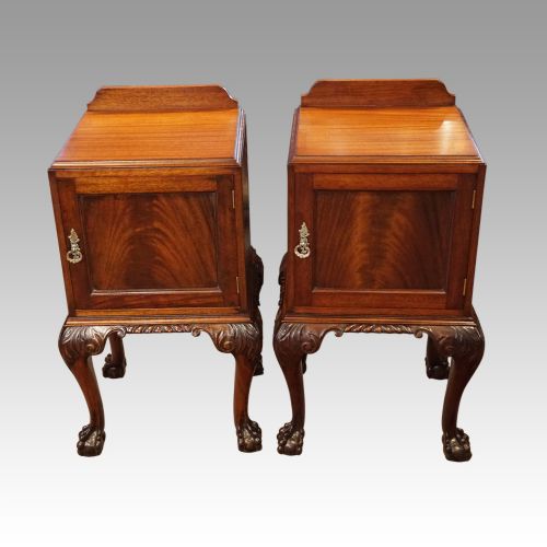 Pair of Edwardian Mahogany Bedside Cabinets